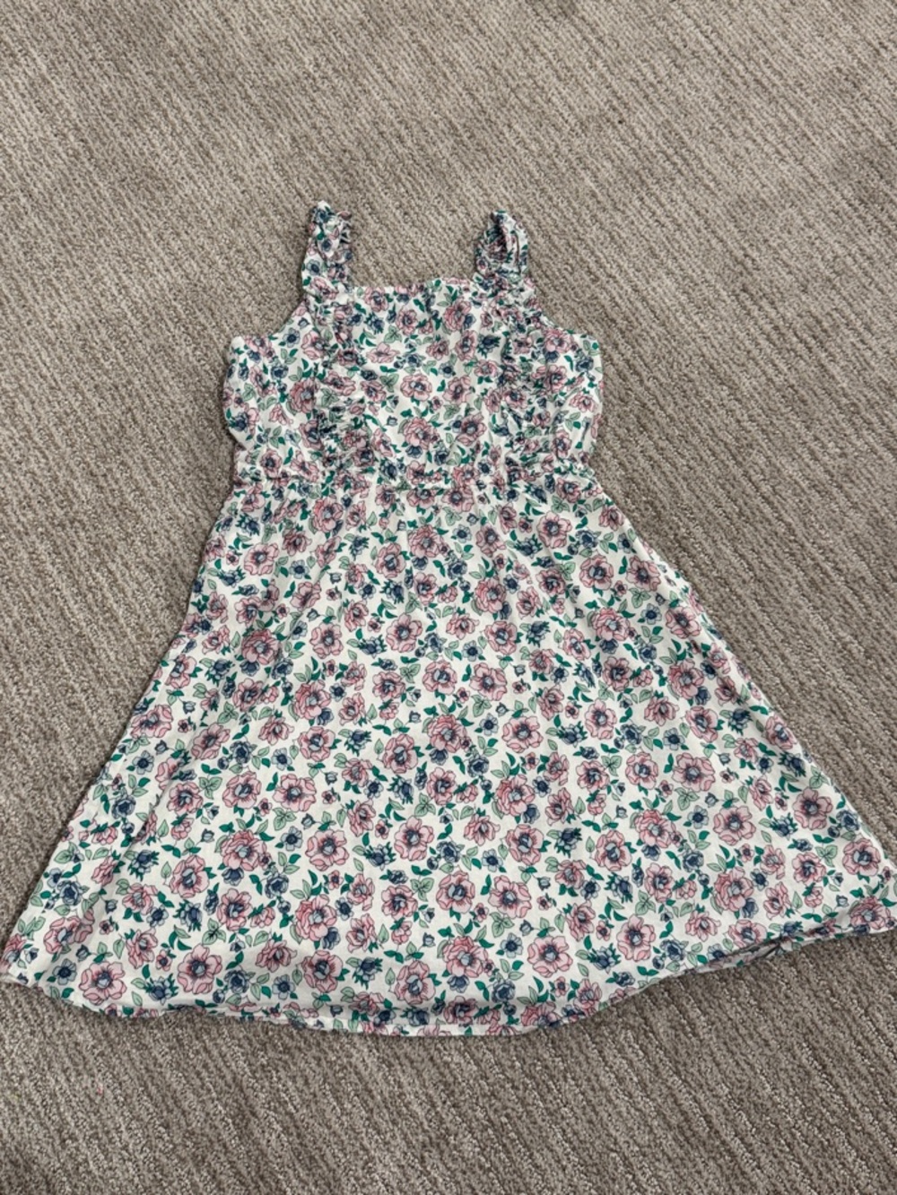 Crewcuts Pink and Green Floral Sundress